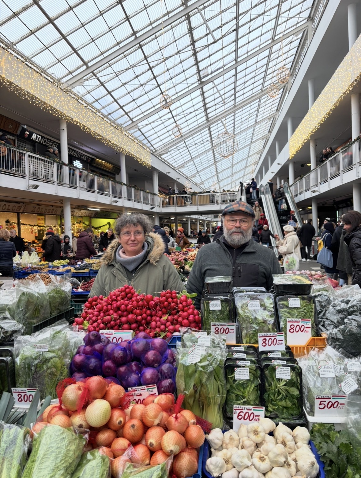 Moskola Kertészet standja a fény utcai piacon